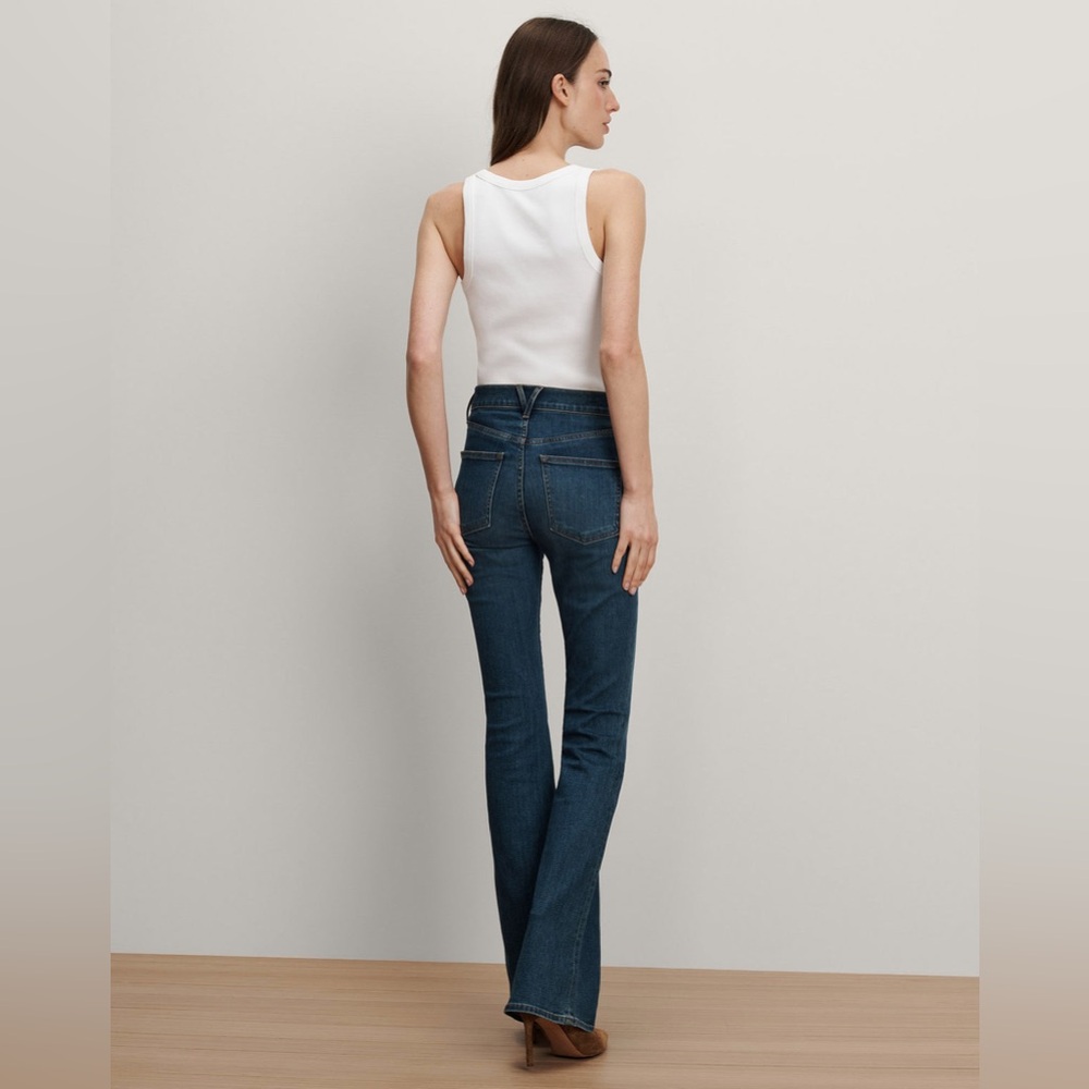 Veronica Beard Beverly Skinny Flare High Rise Button Fly Jeans